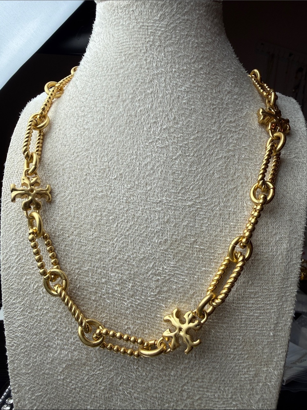 Tory Burch Gold-Tone Icon Link Necklace
